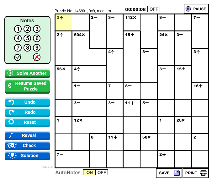 Solving 4x4 KenKen Puzzles With Computer Vision